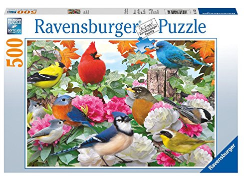 Ravensburger Puzzle 2D: Ptaki ogrodowe 500 elementów, Stary Design