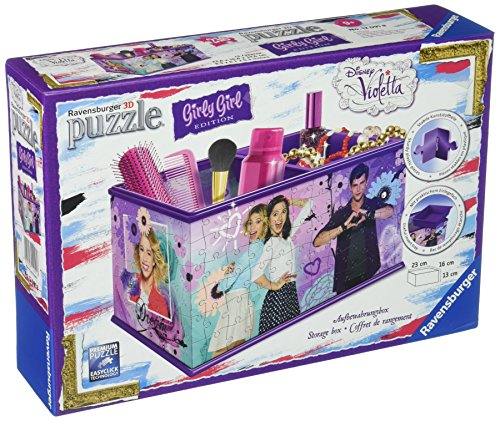 Ravensburger 12091 - 3D-Puzzle Girly Girl Edition Aufbewahrungsbox, violett