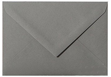 Paper24 je 25 Briefumschläge 140x190 mm Dunkelgrau