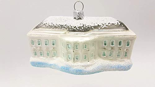 Hanco USA Weißes Haus Design 2332.01 - Christbaumschmuck aus Glas