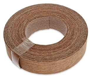 WoodPress® 22 mm Bois d'Acajou Véritable Bande de Chant en Placage Préencollé – Rouleau de 7,5 m – Application à Repasser Facile à Faire soi-même, Couvre Le Bord d'un Panneau MDF Standard