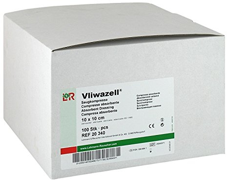 VLIWAZELL Saugkompressen 10x10 cm unsteril 100 St