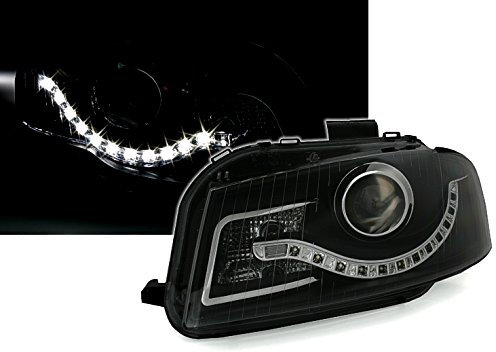 Eagle Eyes Scheinwerfer Set in Klarglas Schwarz, mit LED Tagfahrlicht Optik