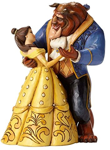 Enesco Disney Traditions 4049619 Figurine Belle et la Bête Dansant/25e Anniversary Figurine Multicolore 23 cm