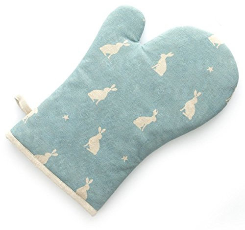 Dexam Rushbrookes Stargazing Hare 100% Cotton Oven Gauntlet ,Blue,33 x 20