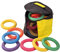 Betzold Sport - 15 Moosgummi-Tennisringe, Wurfring, Für Wurftraining, Schwimmen, UVM., Ø je Ring: 16,5 cm, in praktischer Nylon Aufbewahrungstasche