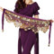 Baisdan Cintura di Danza del Ventre da Donna, Gonna da Danza del Ventre Avvolgente con Monete d'oro, Costume da Danza del Ventre