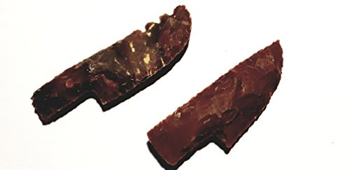 2 Stück Steinzeit Messer / Klinge (Steinmesser) mit und ohne Säge (Nachbau) (3inch und 3inch)