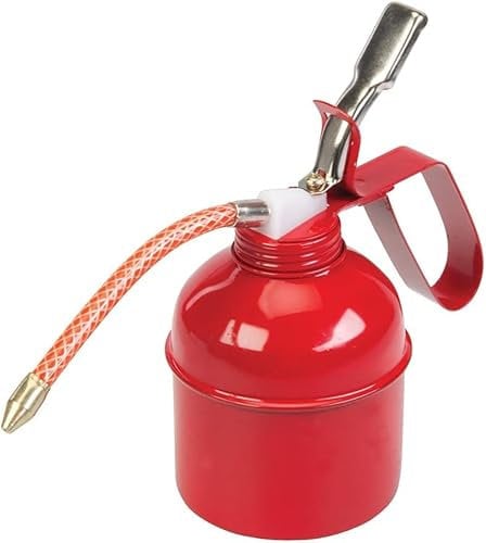 500ml Red Metal Oil Can Lubrication Flexi Spout Lever Oil Cans Car Oilers T11