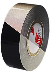 Orafol Reflexband | Reflektorband, schwarz, Typ 1, 50 mm breit x 10 Meter, Rollenware
