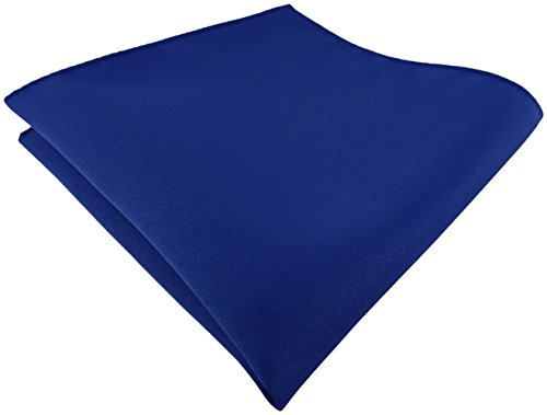 TigerTie Satin Einstecktuch in dunkelblau einfarbig Uni - Tuch Polyester - Größe 26 x 26 cm
