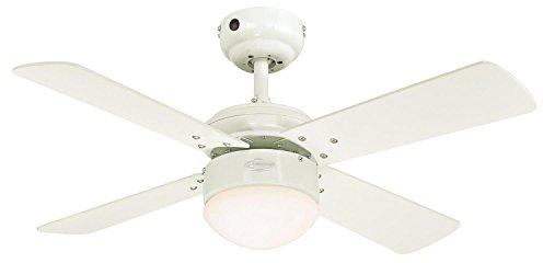 Westinghouse Lighting 7242040 Colosseum 90 cm/36-Inch Reversible Four-Blade Indoor LED Ceiling Fan, White Finish with Opal Frosted Glass