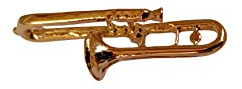 GEWA 980035 Unisex-Brosche Anstecknadel Posaune, goldfarbig