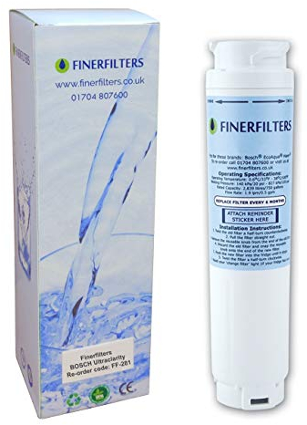 Finerfilters FF-281 Fridge Water Filter Compatible with UltraClarity 644845 Fridge Water Filter also Compatible with Bosch, Siemens, Neff, Miele