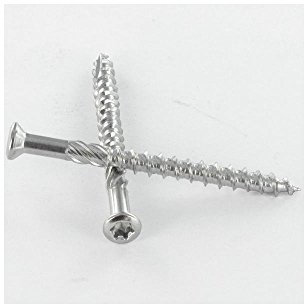 5 x 50 mm Edelstahl C1 Terrassenschrauben gehärtet mit EU-Zulassung ETA-11/0283 Torx TX 25, Cutspitze 200-1000 Stück wählbar (600)