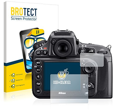 BROTECT (2 Stück Schutzfolie für Nikon D800 Displayschutz Folie Made in Germany, Ultra-Klar