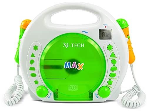 X4-TECH Kinder CD-Player Bobby Joey MP3 mit Akku und Netzteil