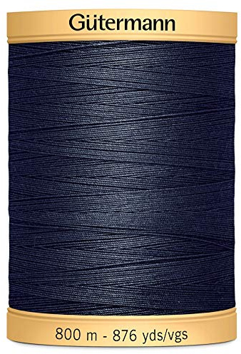 Gutermann Natural Cotton Thread for Hand or Machine Sewing, Quilting, Decorative Embroidery or Applique - Colour 5413-1 x 800m Spool