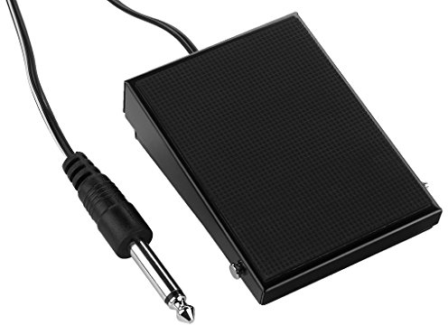 MONACOR FS-50A Fußpedal für Gitarrenverstärker, 3-m-Anschlusskabel, schwarz