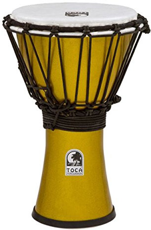 TOCA TFCDJ-7MY 7-Inch Freestyle Colorsound Djembe - Metallic Yellow