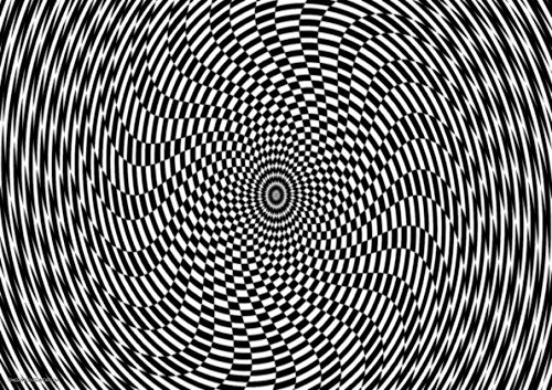 Poster Linien Hypnotik Kreis Wirkung der Optik