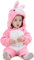 Ensemble Unisexe BéBé Cute Animal Barboteuse GrenouillèRes Combinaison Pyjama Avec Fermeture éclair 0-24 Mois (Lapin Rose,0-6 Mois,70cm)