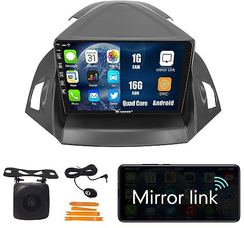 Android 10 Autoradio Car Navigation Reproductor Multimedia estéreo GPS Radio 2.5D Pantalla táctil paraFORD kuga Escape C-MAX 2013-2017