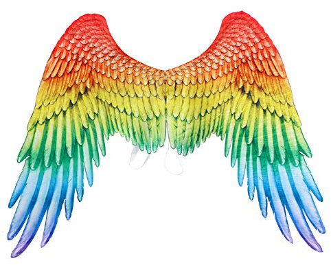 Proumhang Carnaval Mardi Gras Unisex Halloween Oversize Multicoloured Ángel Alas Pintura sobre Tela 45 * 75 * 105cm