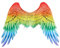 Proumhang Carnaval Mardi Gras Unisex Halloween Oversize Multicoloured Ángel Alas Pintura sobre Tela 45 * 75 * 105cm