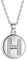 J.Endéar Buchstabe Kette 925 Sterling Silber Brief Initial H Disc Anhänger Halskette für Frauen Freundschaft 40 + 5cm einstellbar