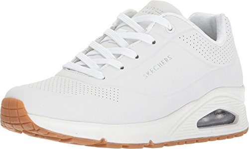 Skechers - Uno- Stand On Air, Scarpe da Ginnastica da Donna, Bianco, 39 EU Ancho