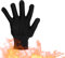 VOVCIG Heat Resistant Gloves 392°F Curly hair/straight hair anti-scalding tools for Curling, Flat Iron and Curling Wand Suitable, Single glove, Black（1pcs）