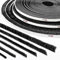 STEIGNER 5m Bürstendichtung SCHWARZ Dichtungsbürste selbstklebend, Türbodendichtung Türdichtung, Höhe 11 mm