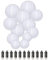 Dazone® 12 Stücke Weiße Papier Laterne Lampions rund Lampenschirm + 12er Warmweiße Mini LED-Ballons Lichter Hochtzeit Dekoration Papierlaterne