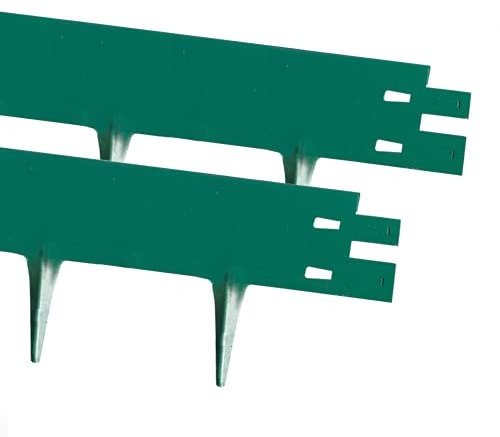 Hochwertige Metall Rasenkante | Höhe: 75mm | 1m | Moosgrün | verzinkt | Metall Beeteinfassung