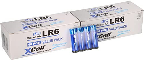 80x Mignon AA LR6 1,5V Super Alkaline Batterie - Hochleistungs- Batterien für maximale Leistung