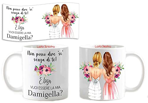 csm informatica Tazza personalizzabile matrimonio non posso dire si senza te proposta Damigella