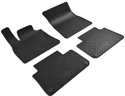 WALSER DirtGuard Gummi Fussmatten Auto für Audi E-Tron/E-Tron Sportback 2018-2022, Q8 E-Tron Sportback/Q8 E-Tron SUV 2022-2025, 100% passgenaue Auto Fußmatten, robuste Universal Fußmatte Auto