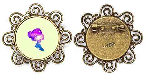 Avatar Star Girl Outline Blumenbrosche Schmuck Geschenk für Mädchen
