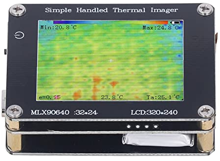 Thermal Imager, 240 X 320 IR Termocamera a Infrarossi Termocamera Tascabile con Cavo di Ricarica e Panno per la Pulizia Dell'obiettivo Termocamera