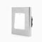 Luxus-Time Wipp einfacher Wechselschalter Lichtschalter Ein/Aus Schalter inkls. Design Aluminium Rahmen 1 Fach Einbau 1-fach Kippschalter für die Unterputzdose in weiß Silber
