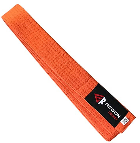 Rewon Gear Karate-Kampfsport- und Taekwondo-Gürtel (Orange, 3 / 260cm)