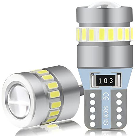 Briteye Ampoules T10 W5W LED 6000K Blanc Pour Feux Position Voitureéclairage Intérieur (2pcs)