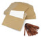 Kraftpapier Umschläge, MYLERCT 30 Stück Umweltfreundliche Retro-Briefumschläge Braun, DIY Umschläge mit Bändern und Leere Karte, Kein Kleber Erforderlich Postkarte Umschlag für Urlaubswünsche
