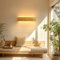 LED Wandleuchte Innen Holz Wandlampe Bambus Holz Lange Wandleuchte 12W WarmWeiß 3000k Lampe Holz Modern Wandbeleuchtung Für Schlafzimmer Wohnzimmer Flur Treppenhaus Innenbeleuchtung Nachtlampe,30cm