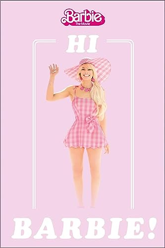 Close Up Barbie The Movie Poster Hi Barbie! (61 x 91,5 cm / 24 x 36 inch) Margot Robbie Filmposter Barbie Kinofilm
