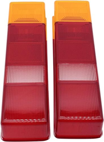 SHLPDFM 1 Paar Lichtscheibe Rückleuchten Heckleuchte Links + Rechts Glas Rückleuchtenglas Rücklicht Lampenträger für Ford Transit MK5 MK6 1985-2006 4830664