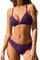 CUPSHE Bikini da donna a triangolo con spalline regolabili e bordo fluo, sgambato, S