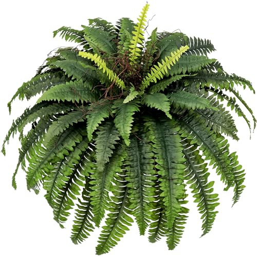 Artificial Ferns for Outdoors & Indoors, 47 Fake Ferns w/ Withered vines