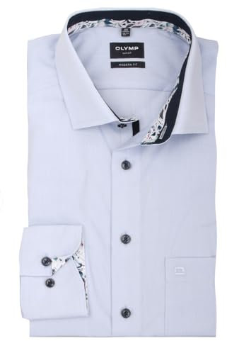 OLYMP Luxor modern fit Hemd extra Langer Arm Haifischkragen hellblau Größe 40